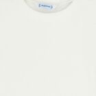 Girls Ivory Ribbed Top, 1, hi-res