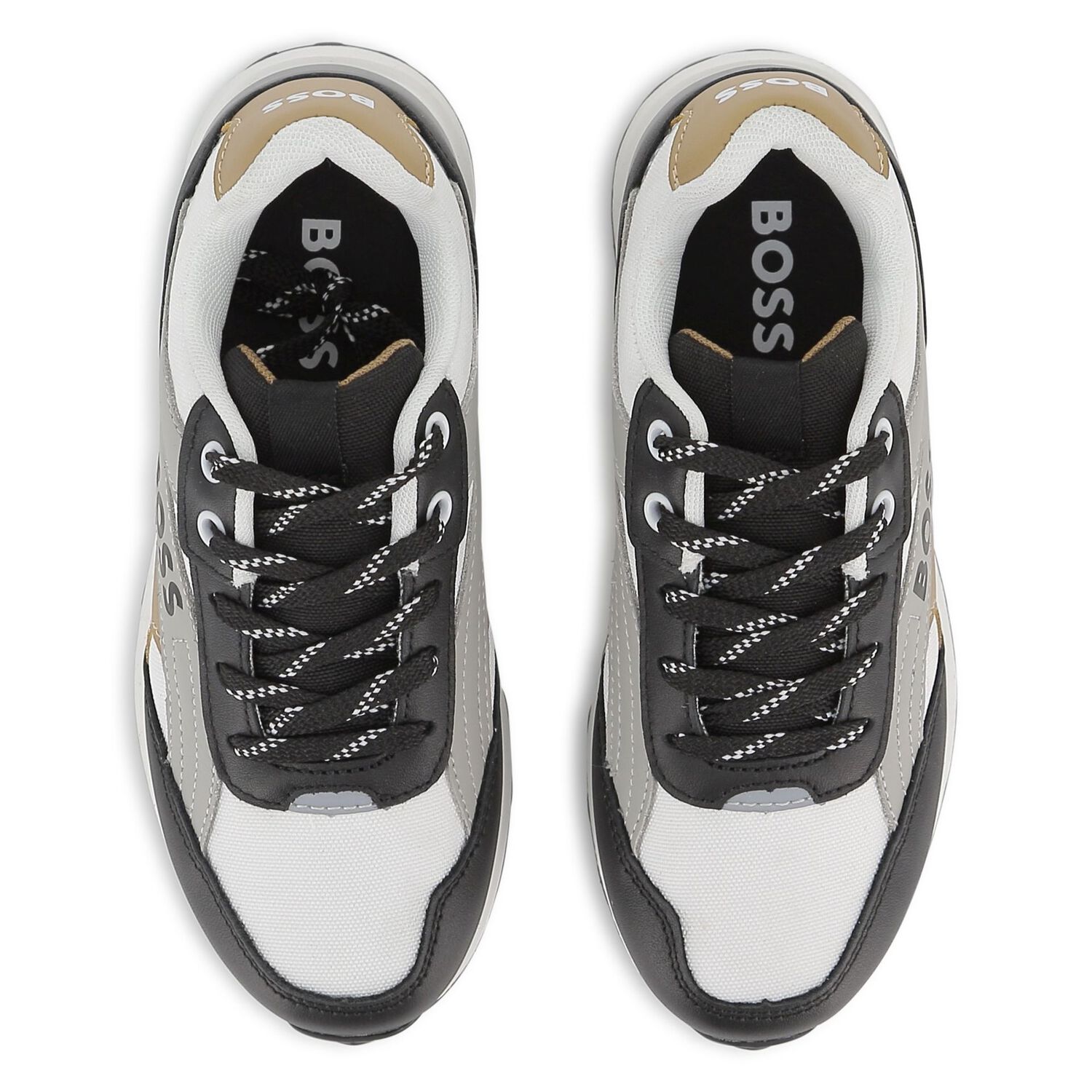 Boys Multi-Coloured Logo Trainers, 1, hi-res