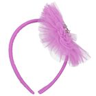 Girls Violet Tulle Headband, 1, hi-res
