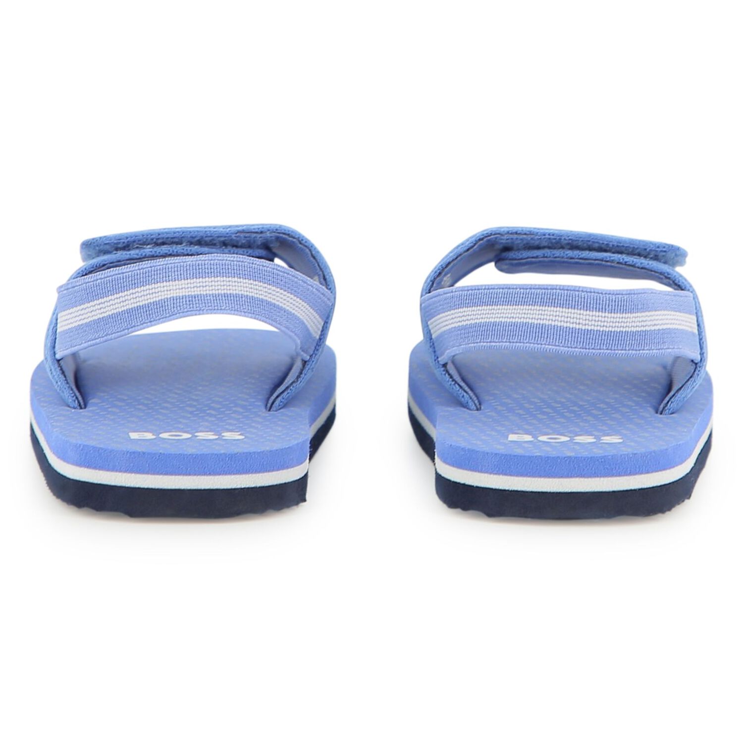 Boys Blue Logo Sandals, 2, hi-res