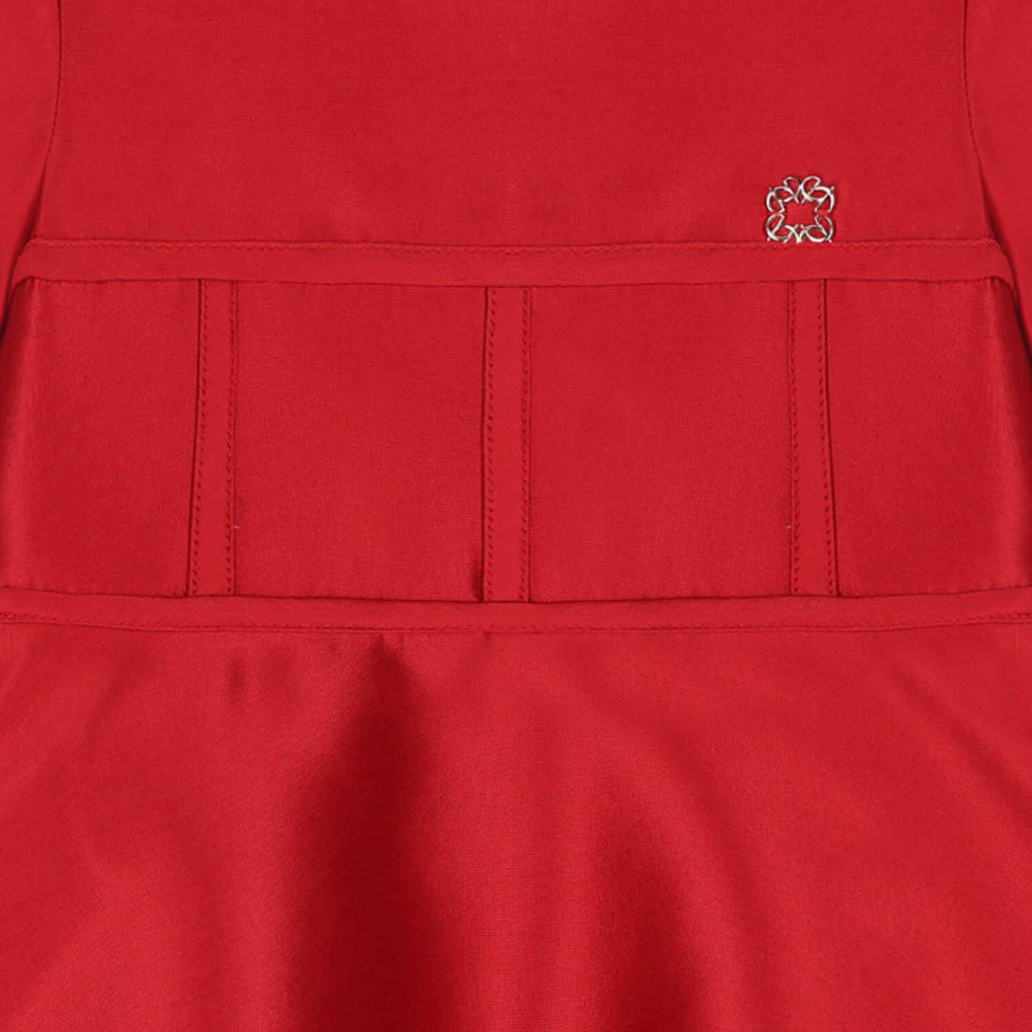 Girls Red Mikado Dress, 2, hi-res