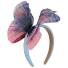 Girls Blue Butterly Headband, 1, hi-res