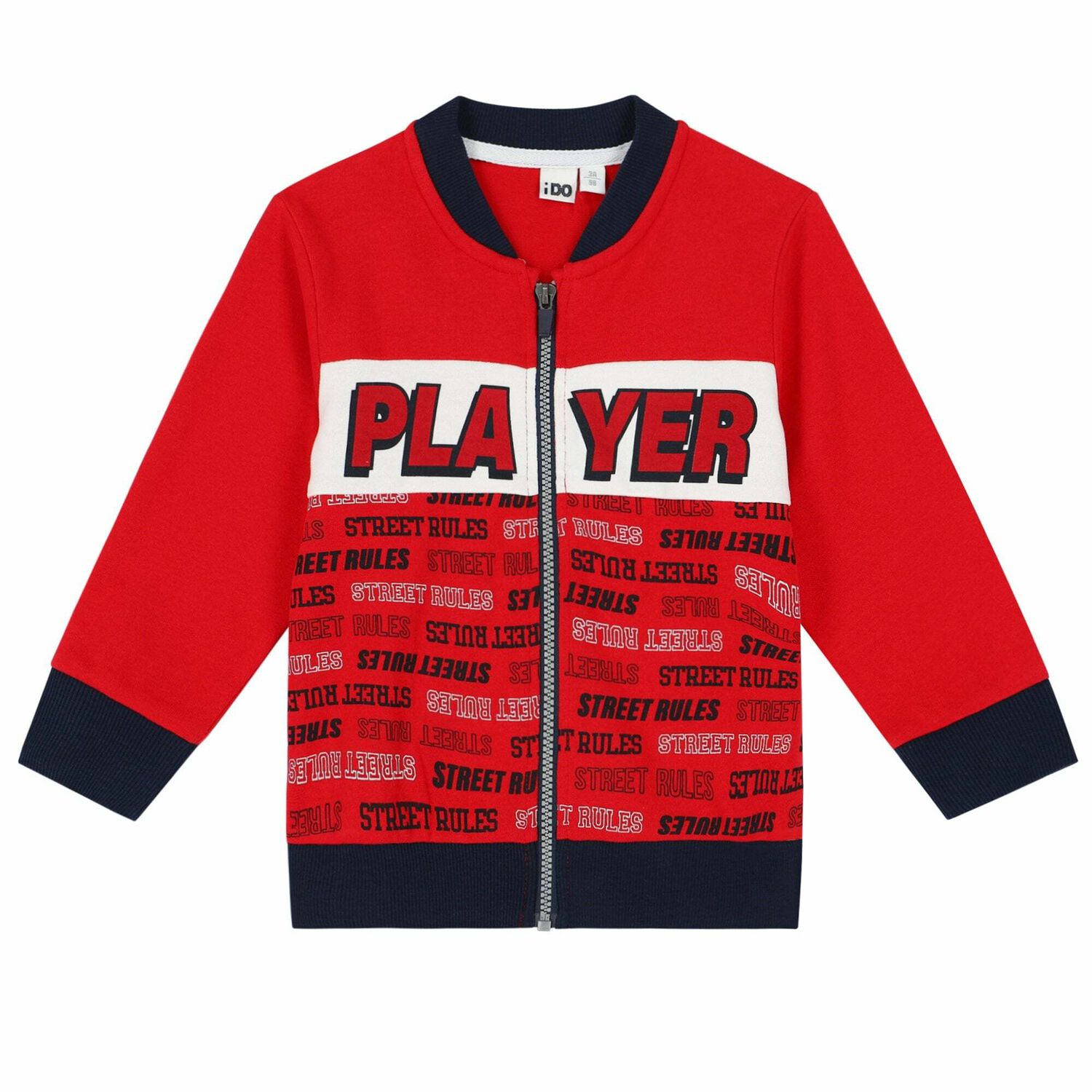 Boys Red & Navy Tracksuit, 1, hi-res