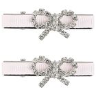Girls Pink Embellished Bow Hair Clips ( 4 Pack ), 1, hi-res