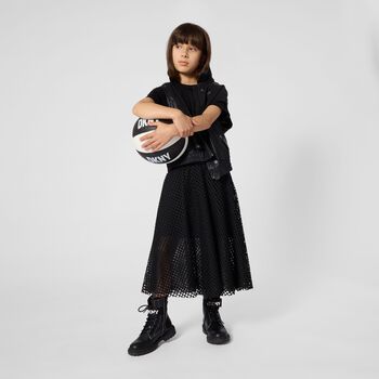Girls Black Logo Milano Jersey 3-in-1 Dress