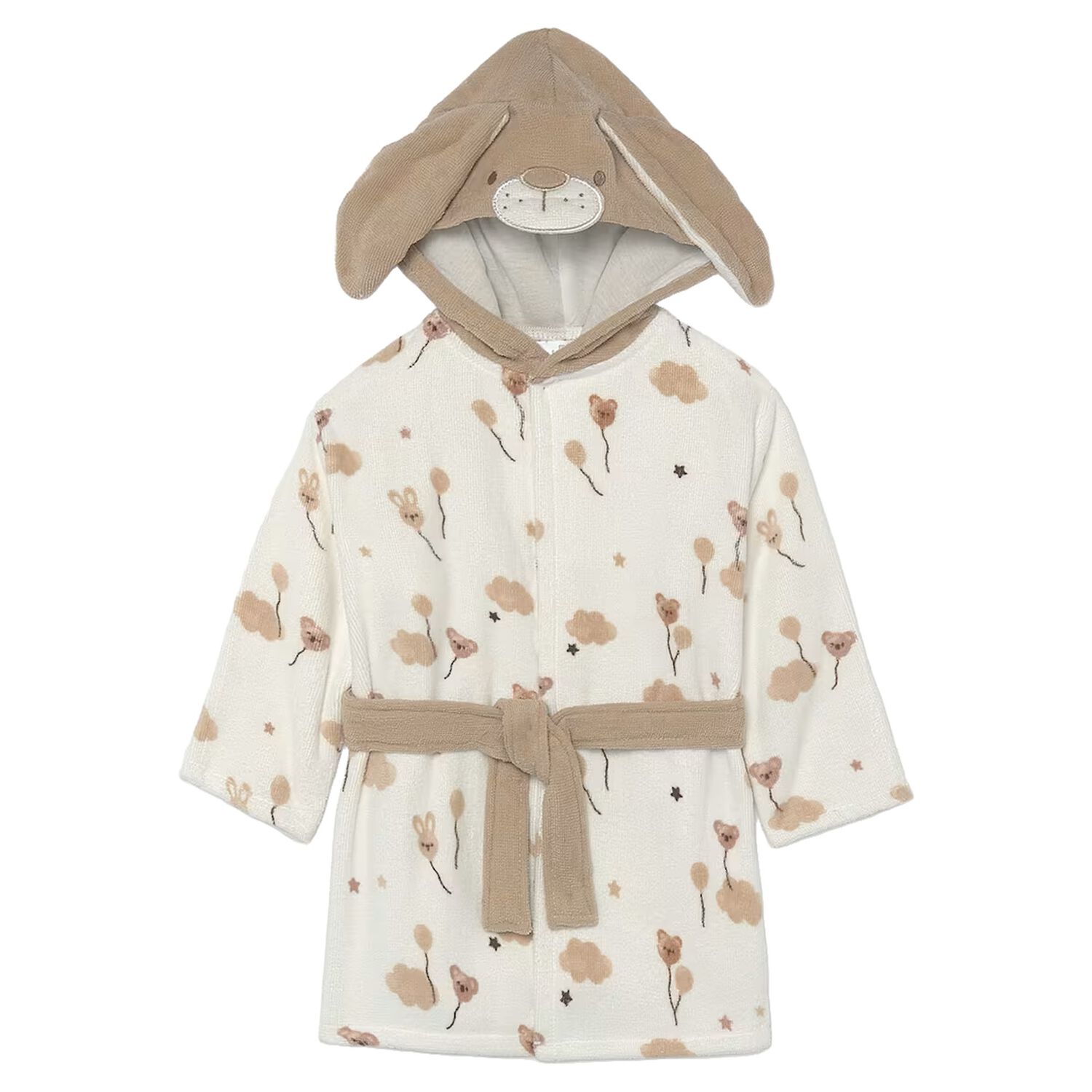 Ivory Bunny Baby Hooded Robe, 1, hi-res
