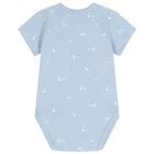 Baby Boys White & Blue Bodysuits ( 2-Pack ), 3, hi-res