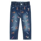 Younger Girls Blue Logo Teddy Bear Jeans, 1, hi-res