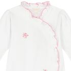Baby Girls White & Pink Roses Babygrow, 1, hi-res
