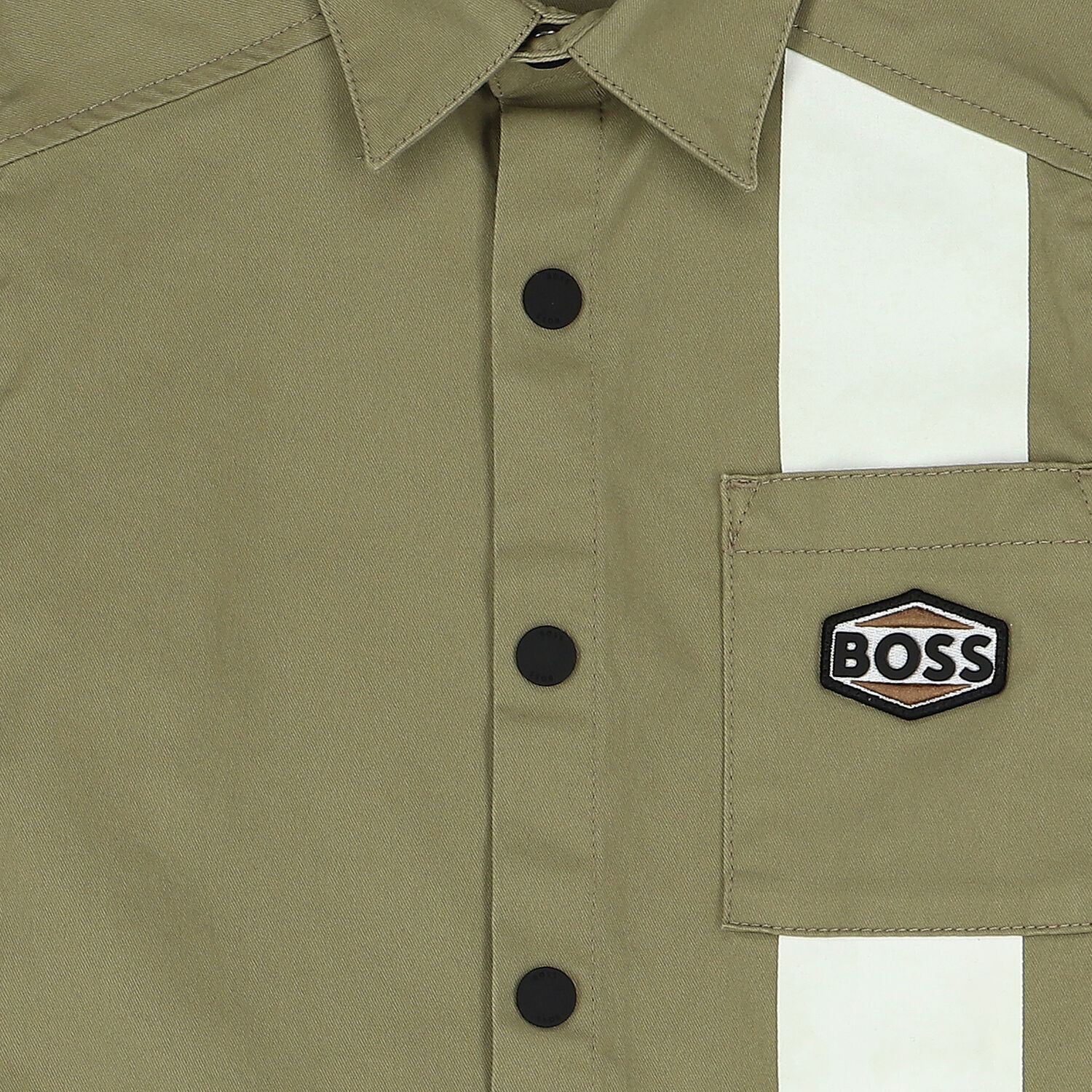 Boys Khaki Green Logo Shirt, 1, hi-res image number null