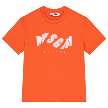 Boys Orange Logo T-Shirt