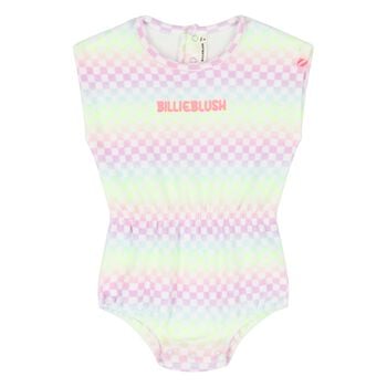 Younger Girls Multi-Coloured Checkered Playsuit