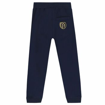 Boys Navy Logo Joggers