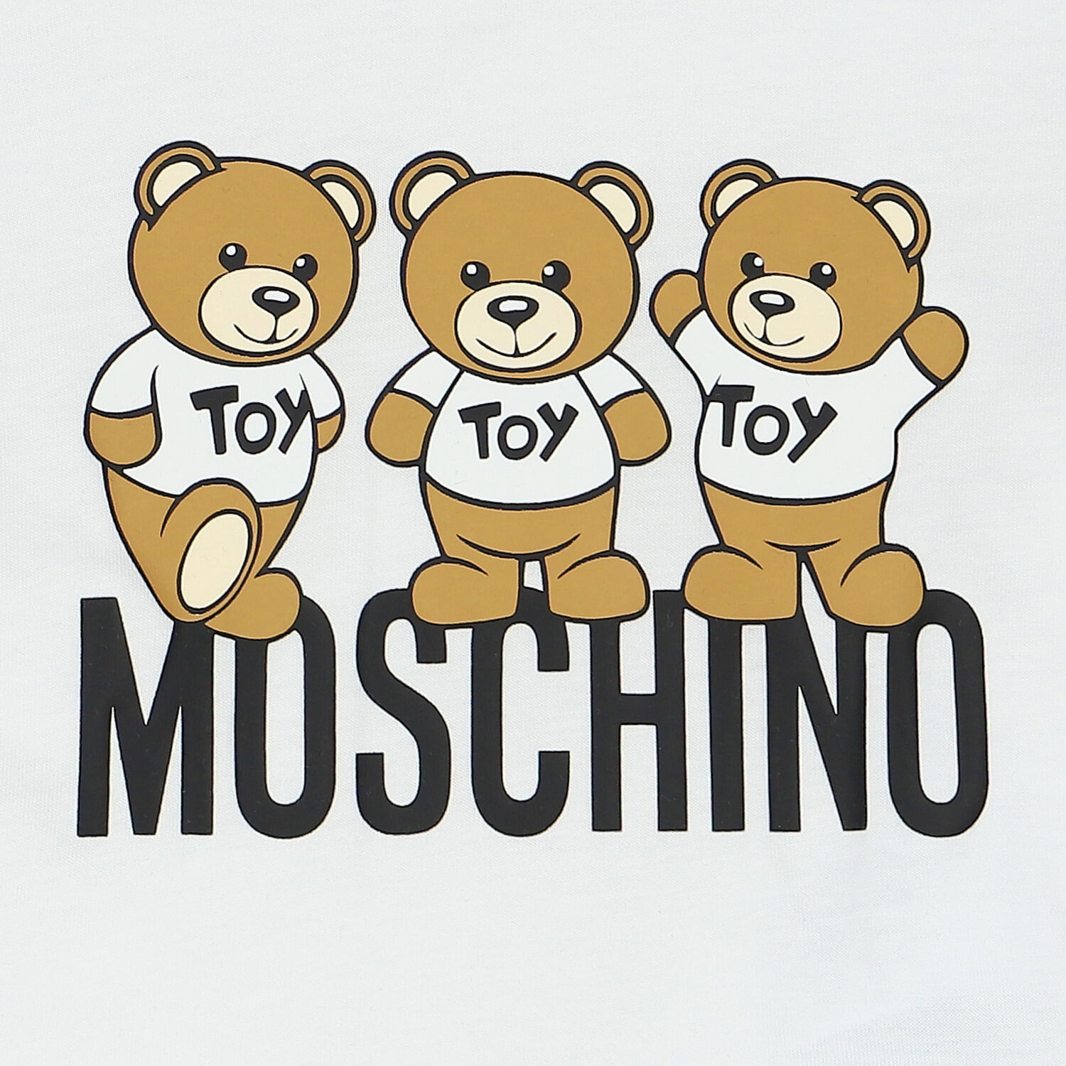 White Teddy Bear Logo T-Shirt, 5, hi-res image number null