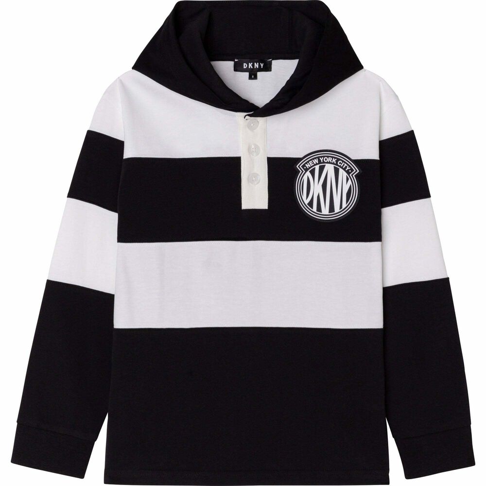dkny black and white hoodie