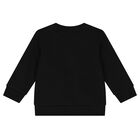 Younger Boys Black Logo Sweatshirt, 1, hi-res