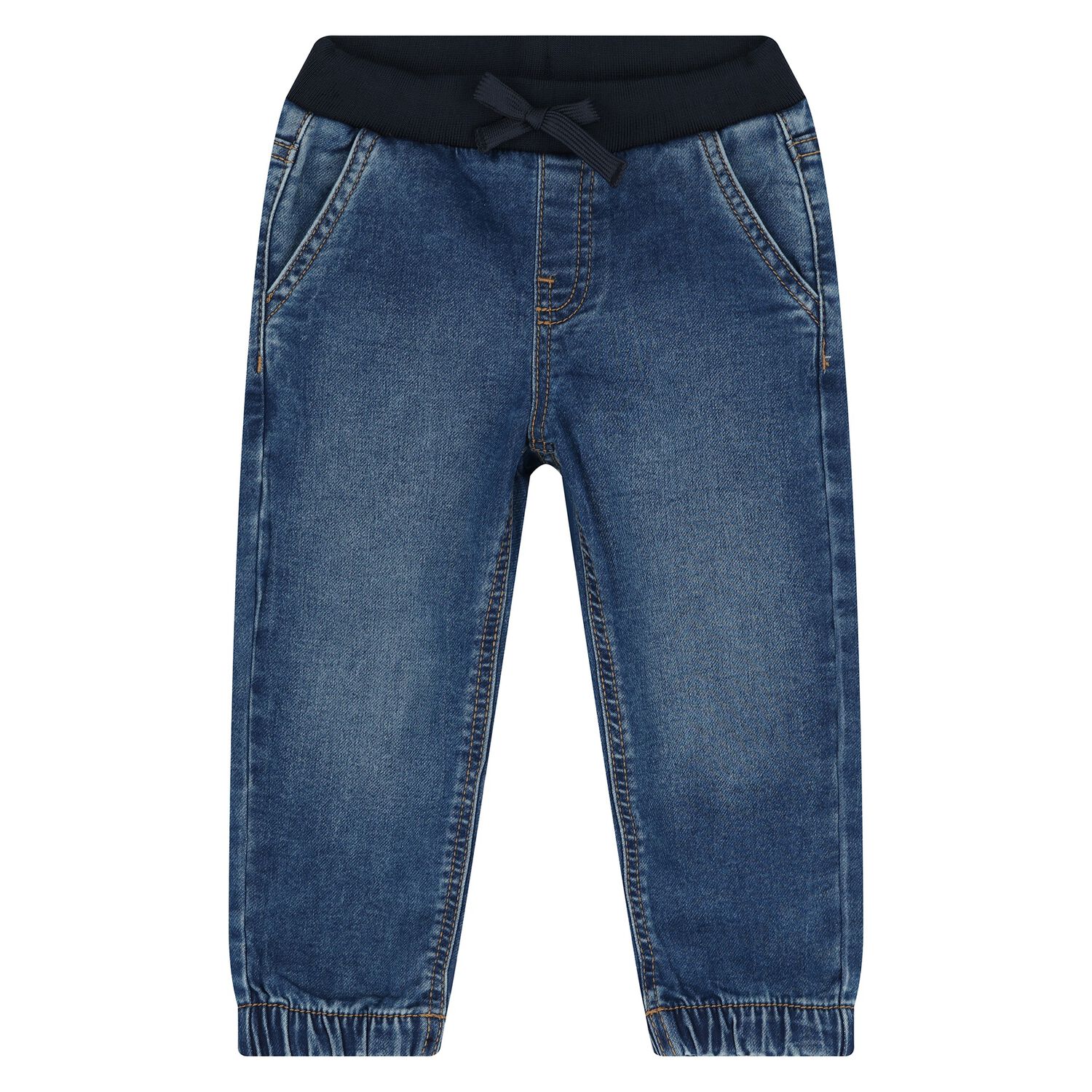Younger Boys Blue Denim Jeans, 1, hi-res