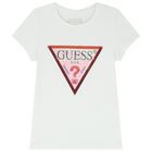 Girls White Logo T-Shirt, 2, hi-res
