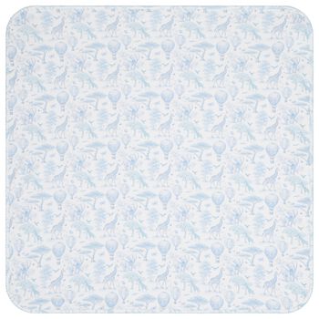 Baby Boys White & Blue Africa Blanket