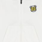 Boys Ivory Teddy Bear Hooded Zip Up Top, 1, hi-res