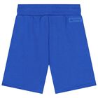 White & Blue Disney Logo Shorts Set, 1, hi-res