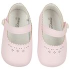 Baby Girls Pink Leather Pre Walker Shoes, 2, hi-res