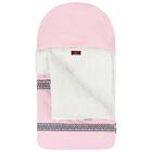 طقم بنات بالشعار باللون الزهري, 1, hi-res