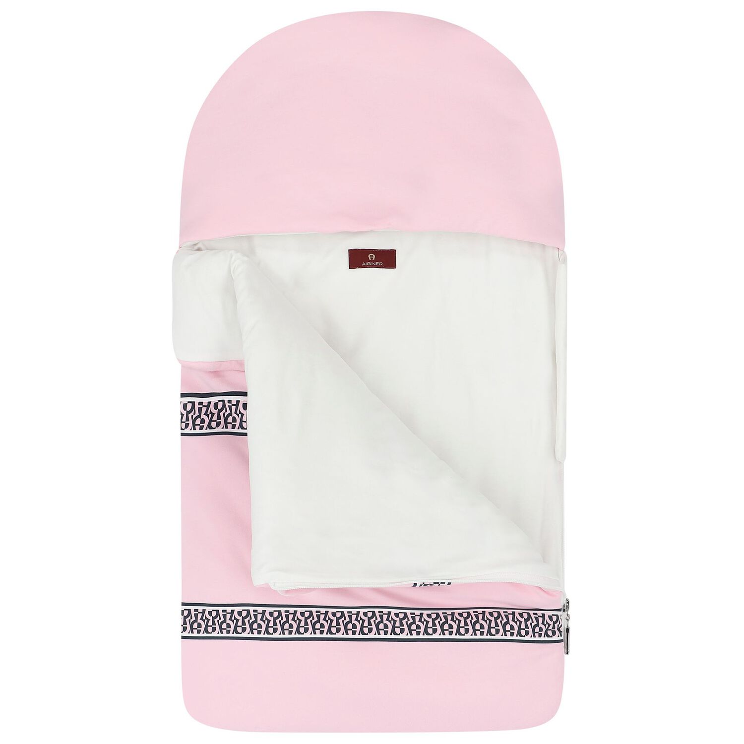 طقم بنات بالشعار باللون الزهري, 1, hi-res