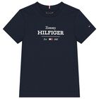 Boys Navy Blue Logo T-Shirt, 1, hi-res
