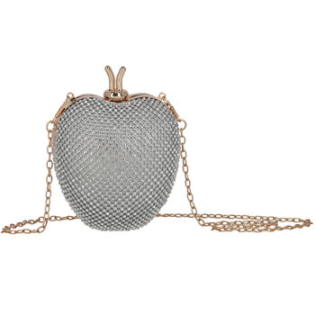Girls Silver & Gold Embellished Satin Bag