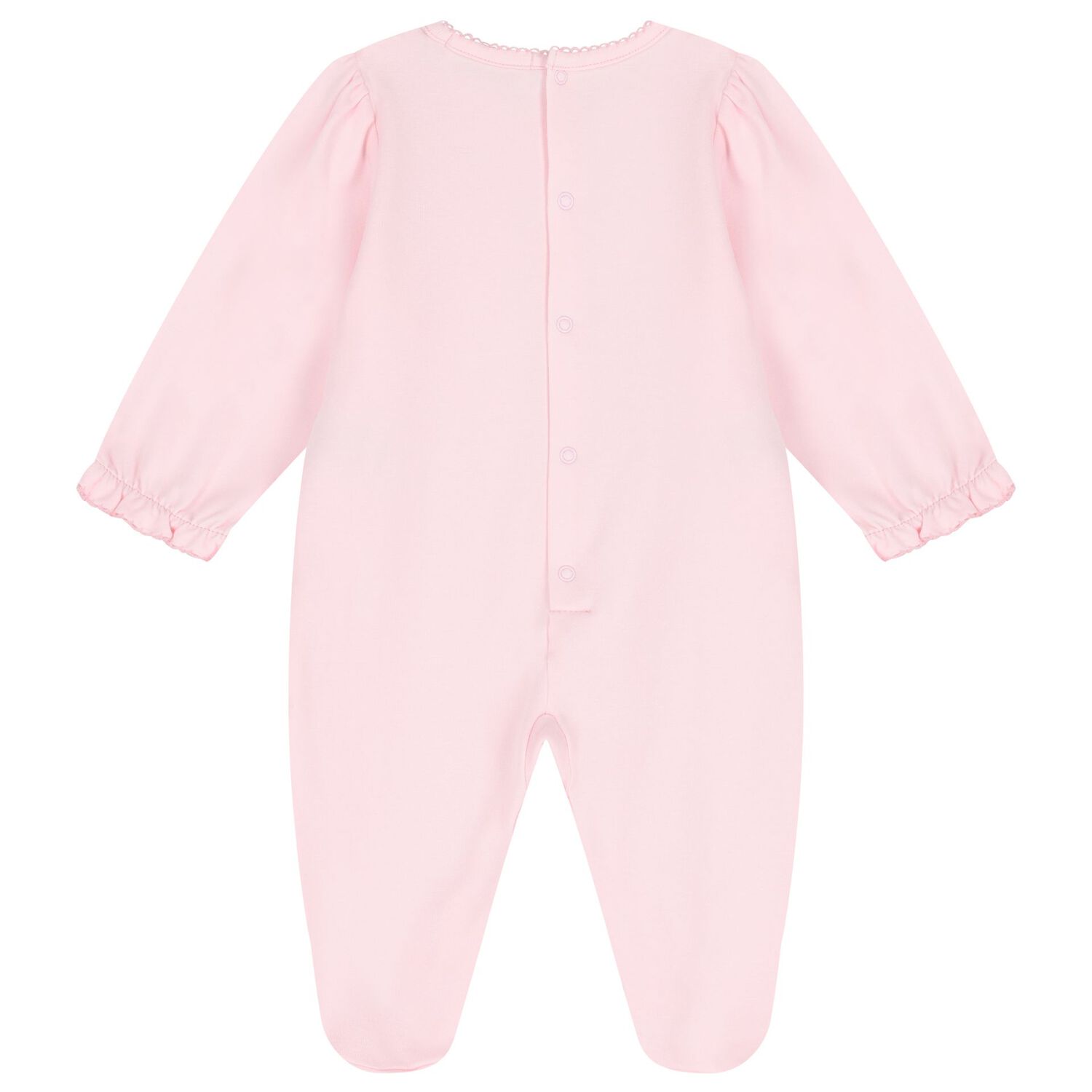 Baby Girls Pink Heart Babygrow, 2, hi-res