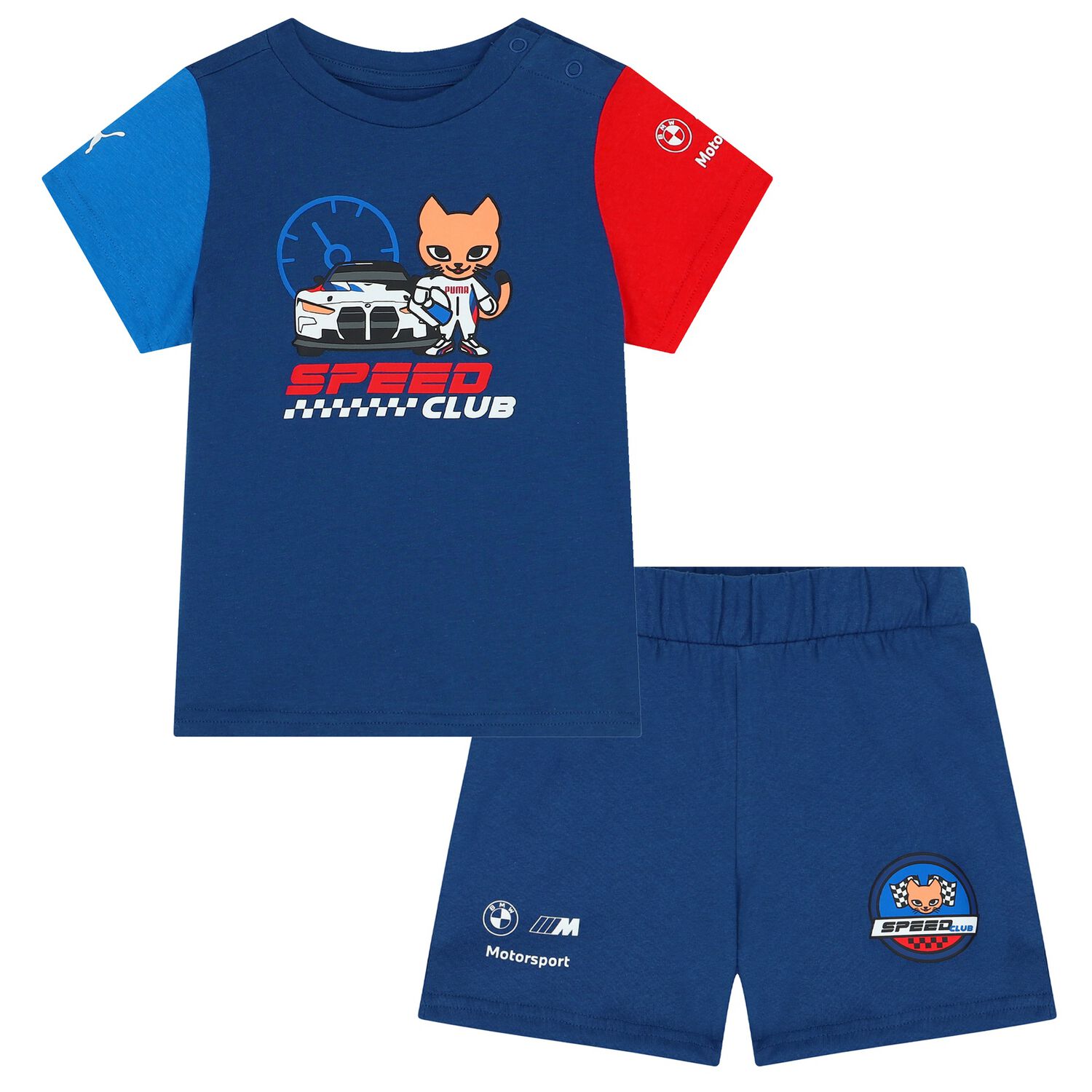 Boys Blue Logo Shorts Set, 2, hi-res image number null