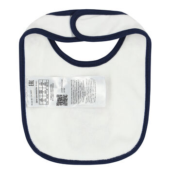 Baby Boys White Teddy Bib