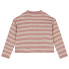 Girls Pink & Beige Striped Dress Set, 1, hi-res