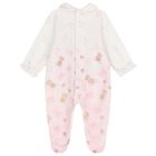 Baby Girls Ivory & Pink Babygrow, 1, hi-res