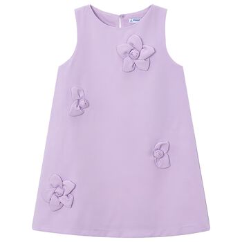 Girls Lilac Flower Dress