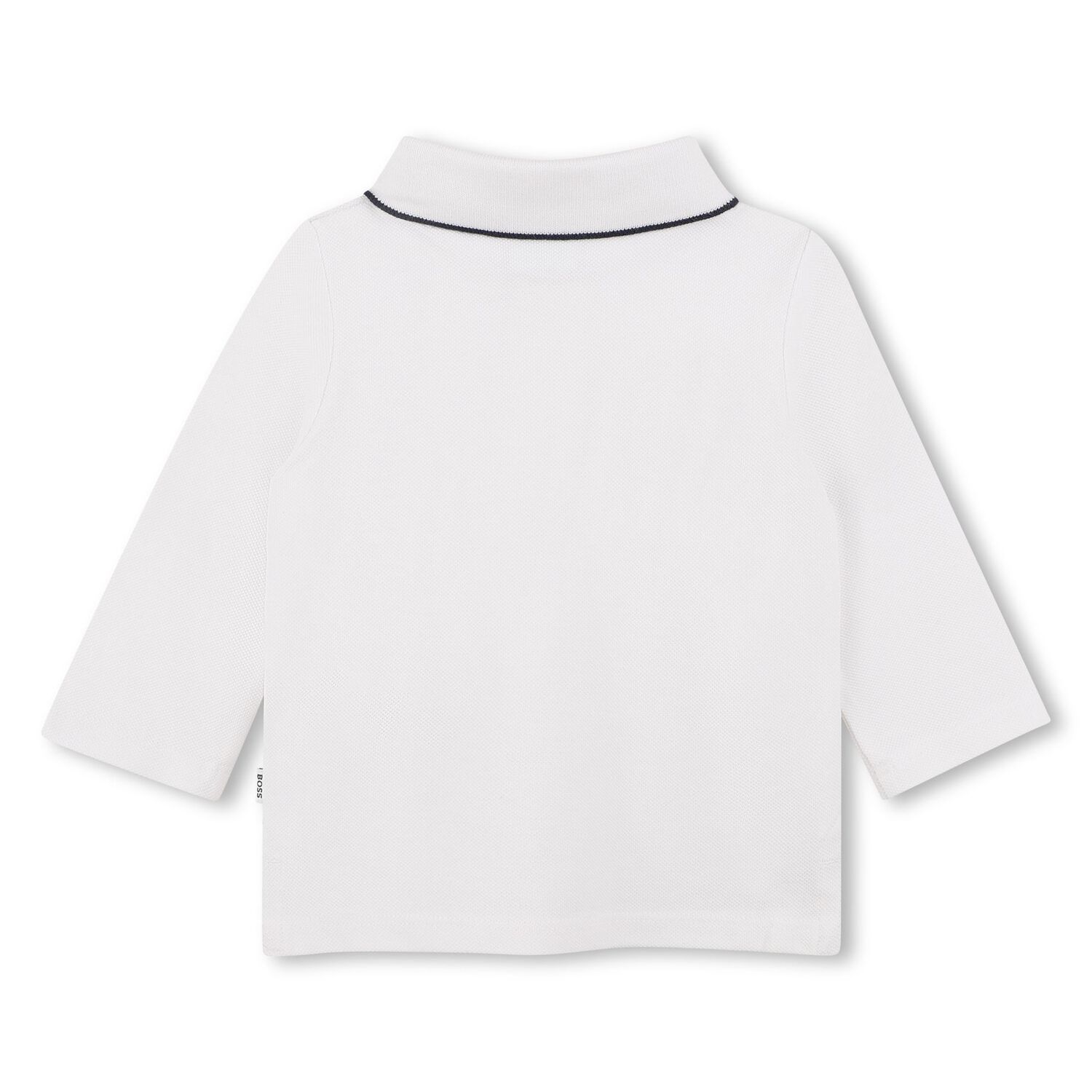 Younger Boys White Logo Polo Shirt, 1, hi-res