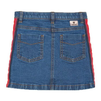 Girls Button Front Denim Skirt