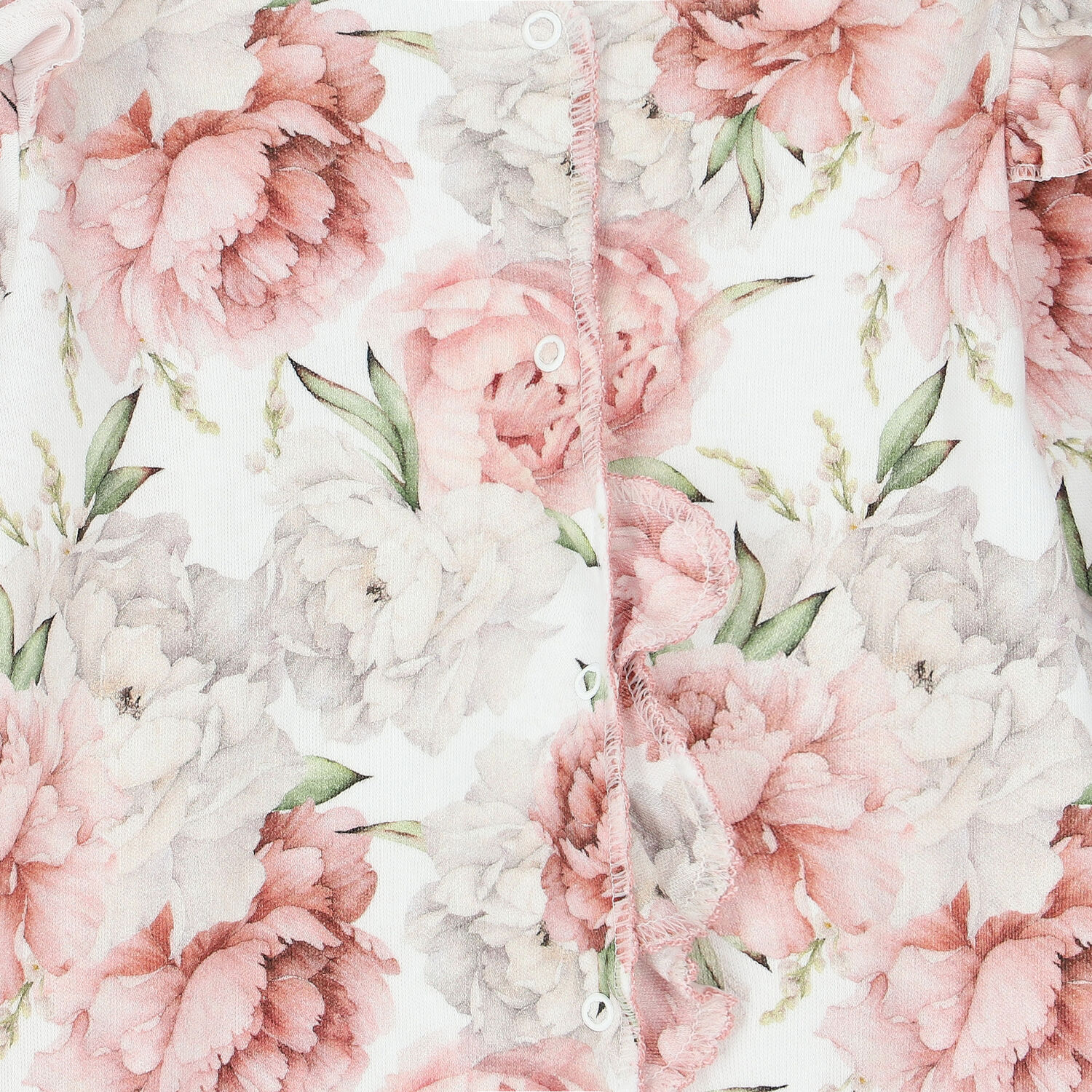 Baby Girls White Floral Babygrow, 1, hi-res image number null