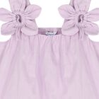 Girls Purple 3D Flower Trousers Set, 2, hi-res