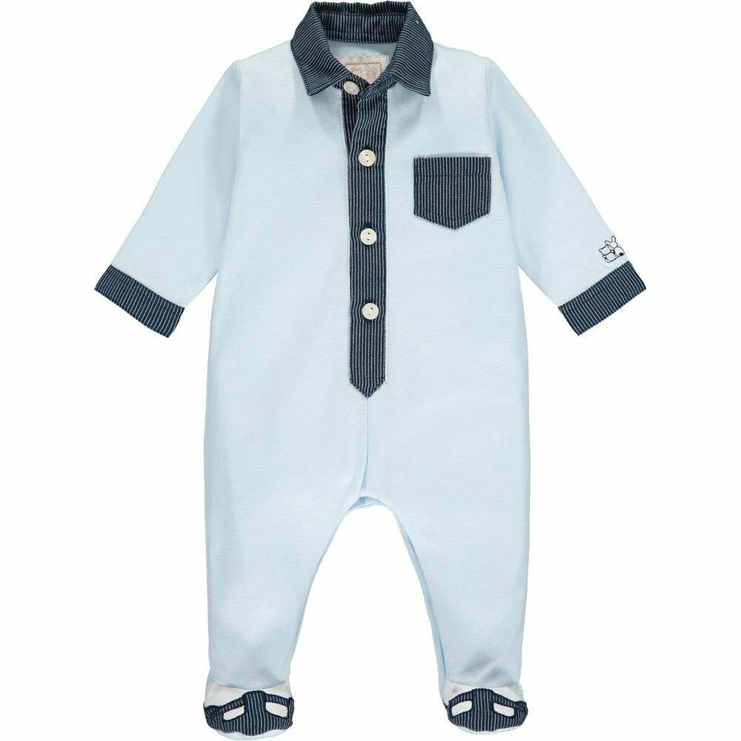 Boys Blue Smart Babygrow, 1, hi-res image number null