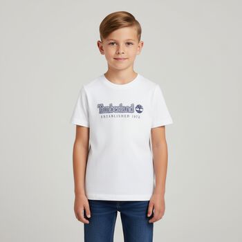 Boys White Logo T-Shirt