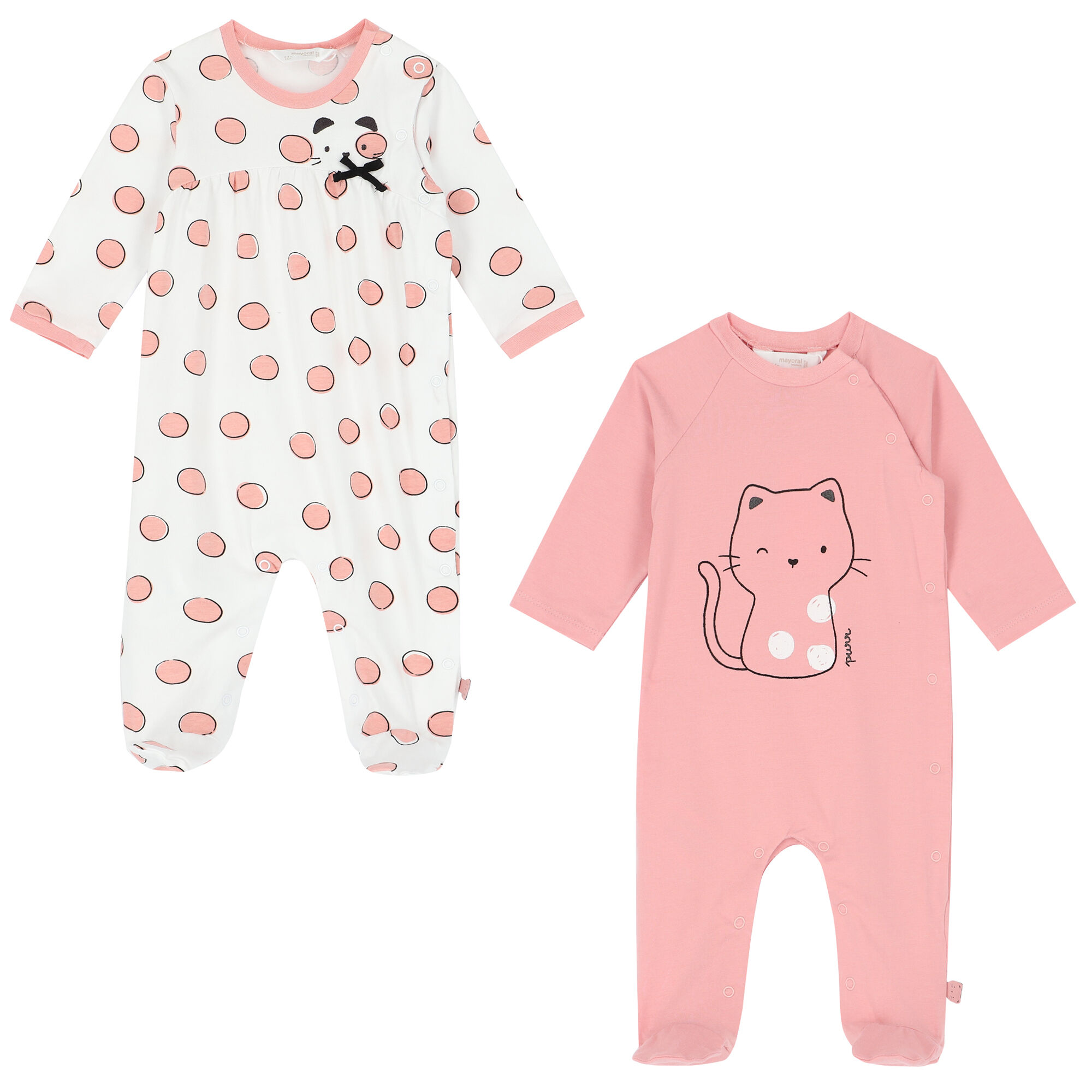 Mayoral Baby Girls Pink White Babygrow Junior Couture USA
