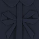 Girls Navy Blue Bow Dress, 1, hi-res