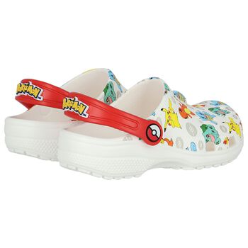 White Pokemon Classic Clog Sandals