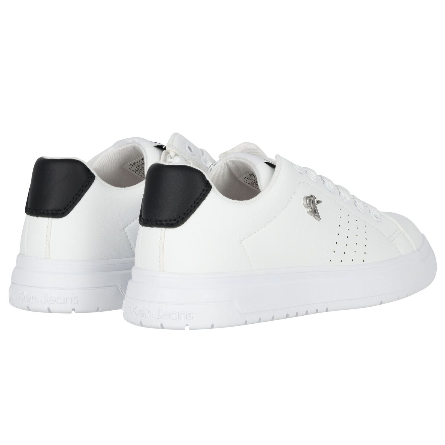 White Logo Trainers, 1, hi-res