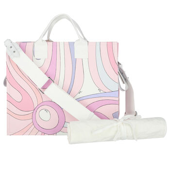 Girls Pink Marmo Baby Changing Bag