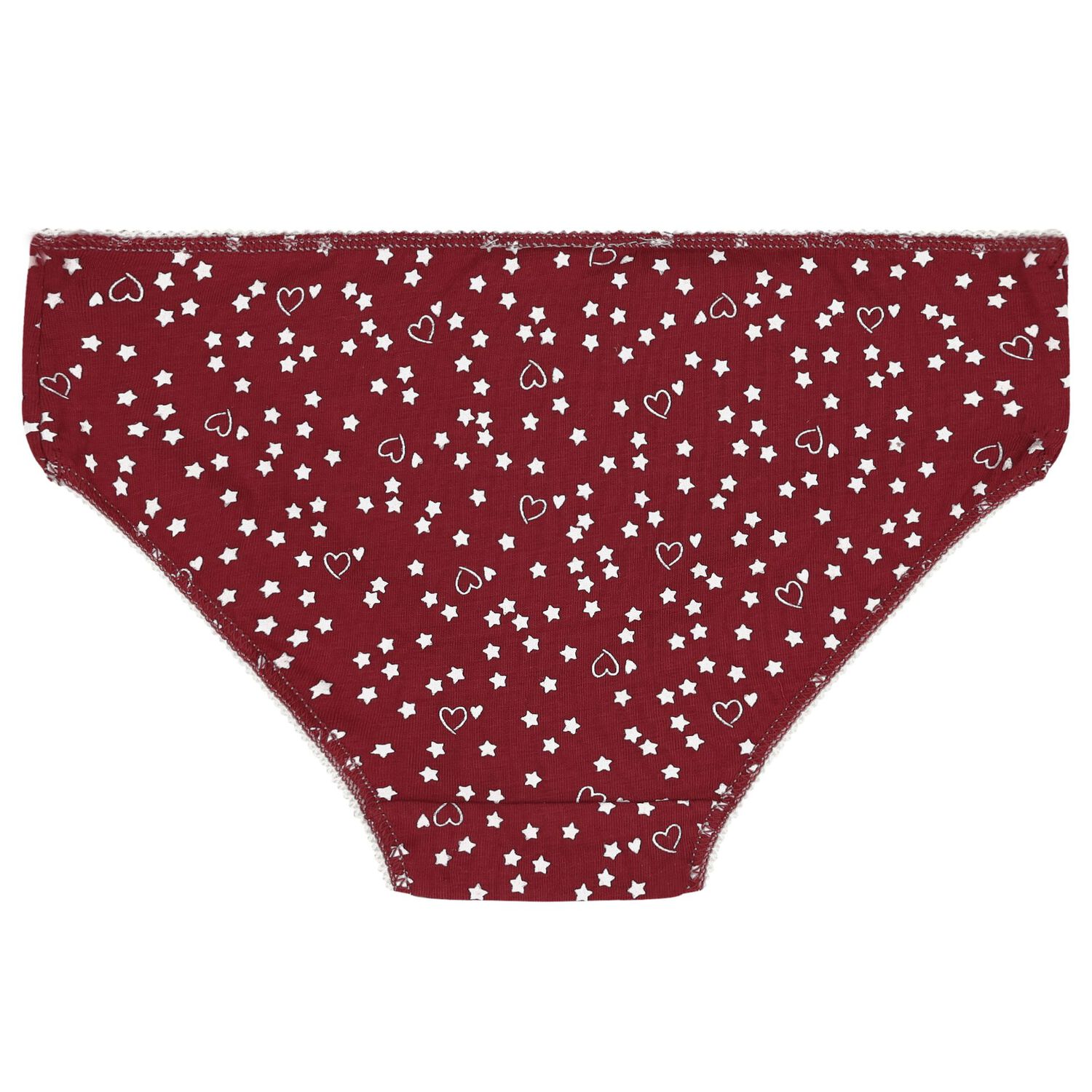 Girls Red & White Briefs (4 Pack), 2, hi-res image number null