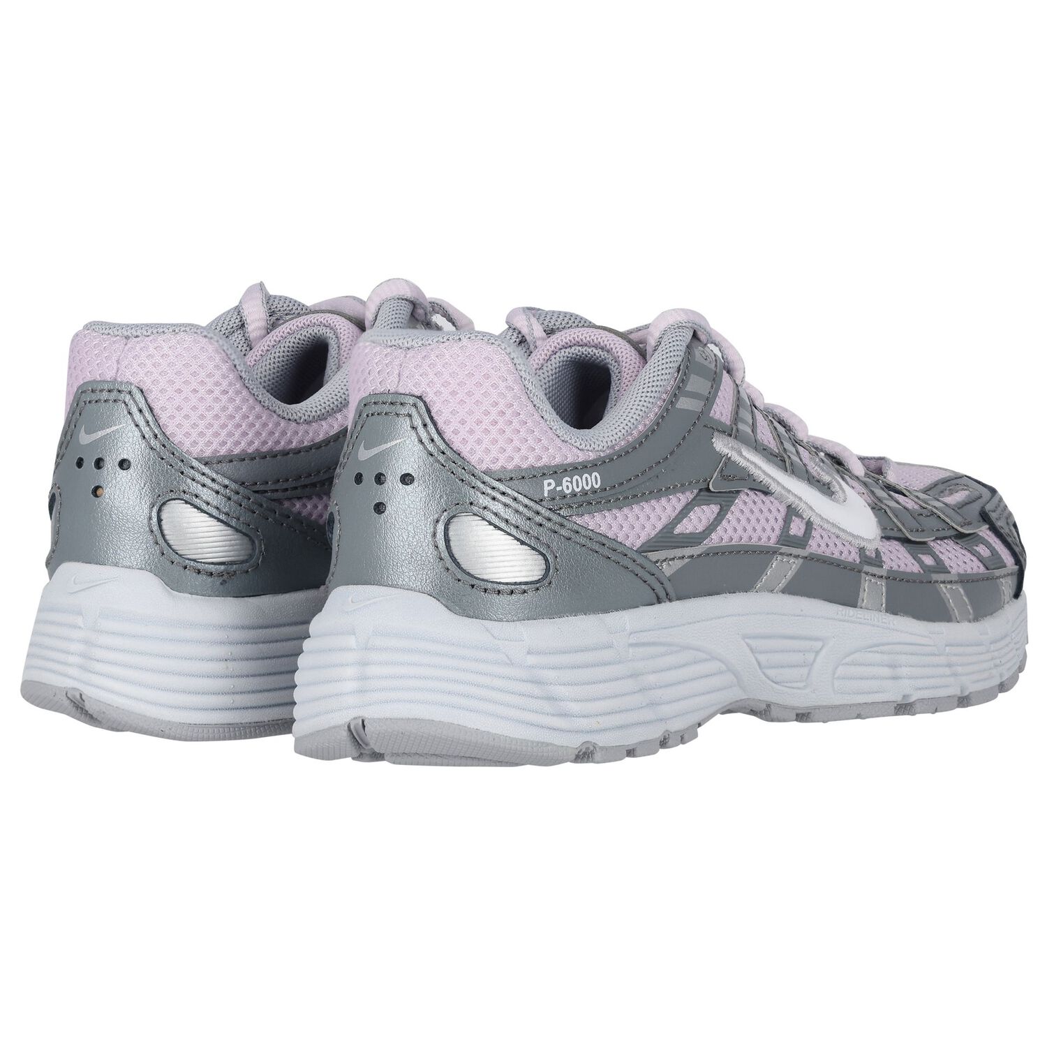 Girls Grey & Pink P-6000 Trainers, 1, hi-res image number null