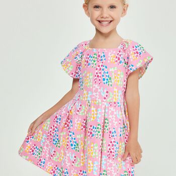 Girls Pink Logo Dress